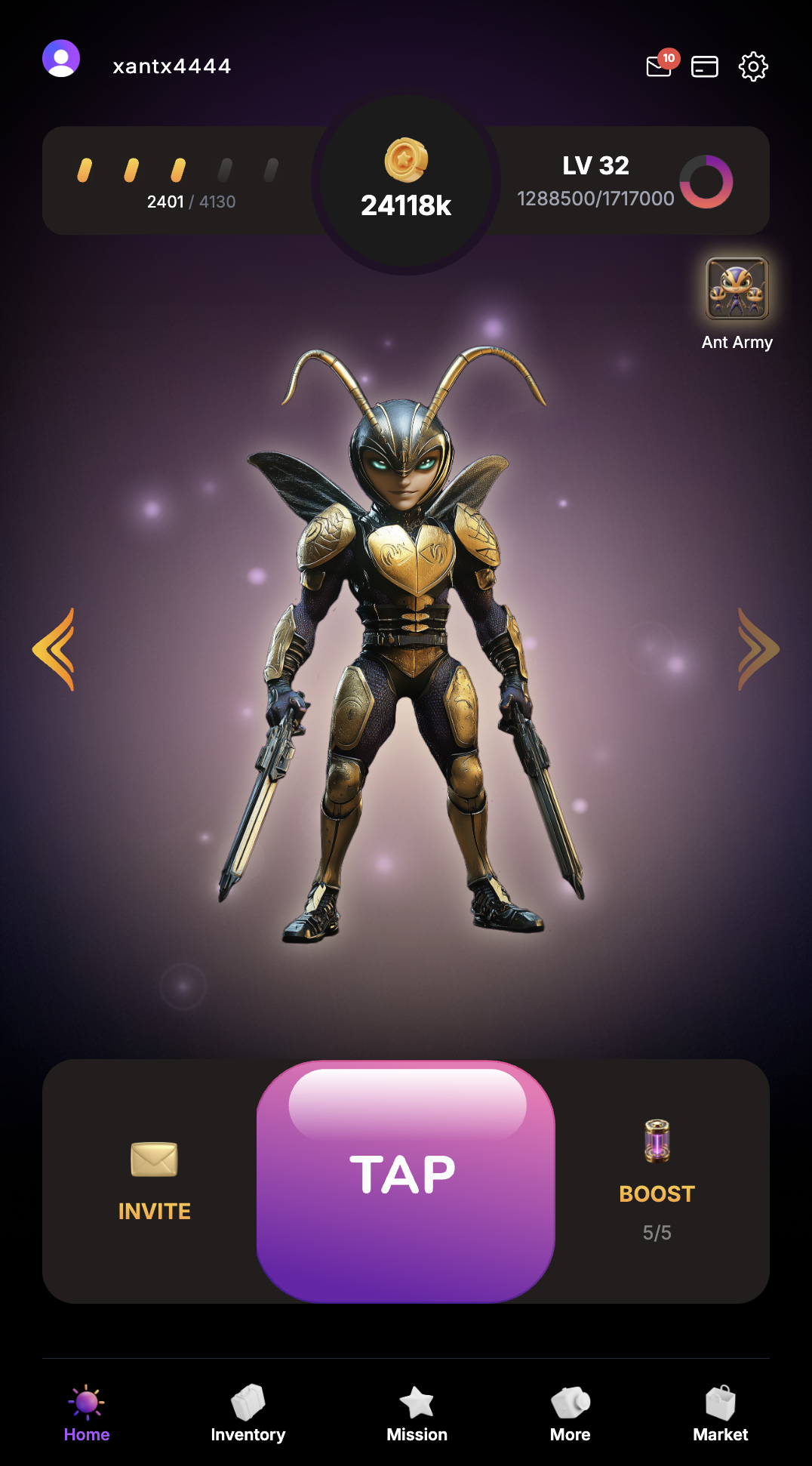 Step 1: Open your Ant Army
