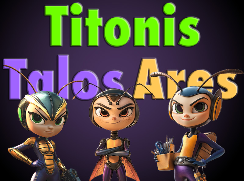 Titonis, Talos, and Ares - Season Two Characters