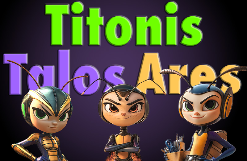 Titonis, Talos, and Ares - Season Two Characters