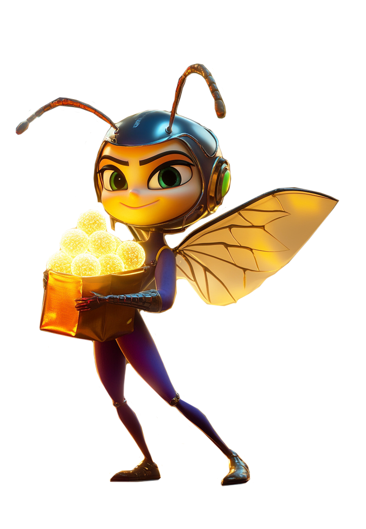 Tap Ants Worker Character with Golden Honeycomb